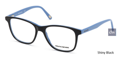 Shiny Black Skechers SE1162 Eyeglasses.