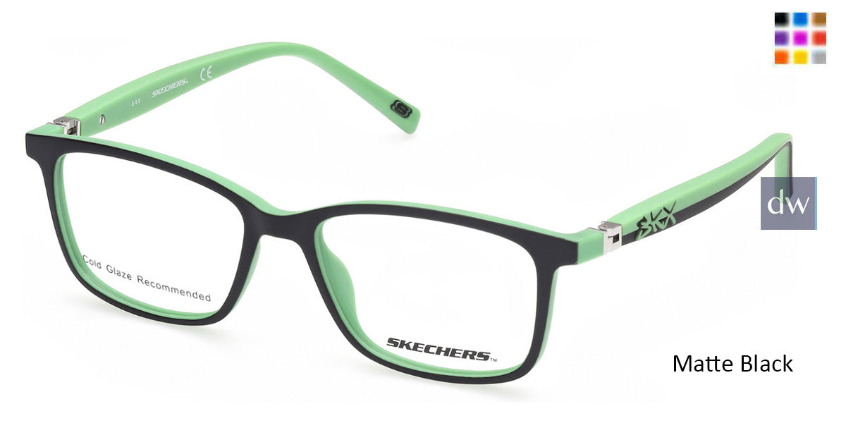 Matte Black Skechers SE1173 Eyeglasses - Teenager