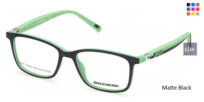 Matte Black Skechers SE1173 Eyeglasses - Teenager