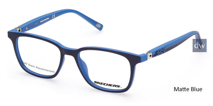 Matte Blue Skechers SE1174 Eyeglasses - Teenager