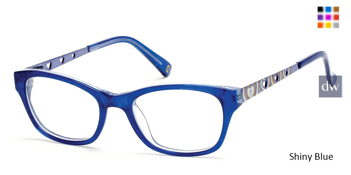 Shiny Blue Skechers SE1601 Eyeglasses.