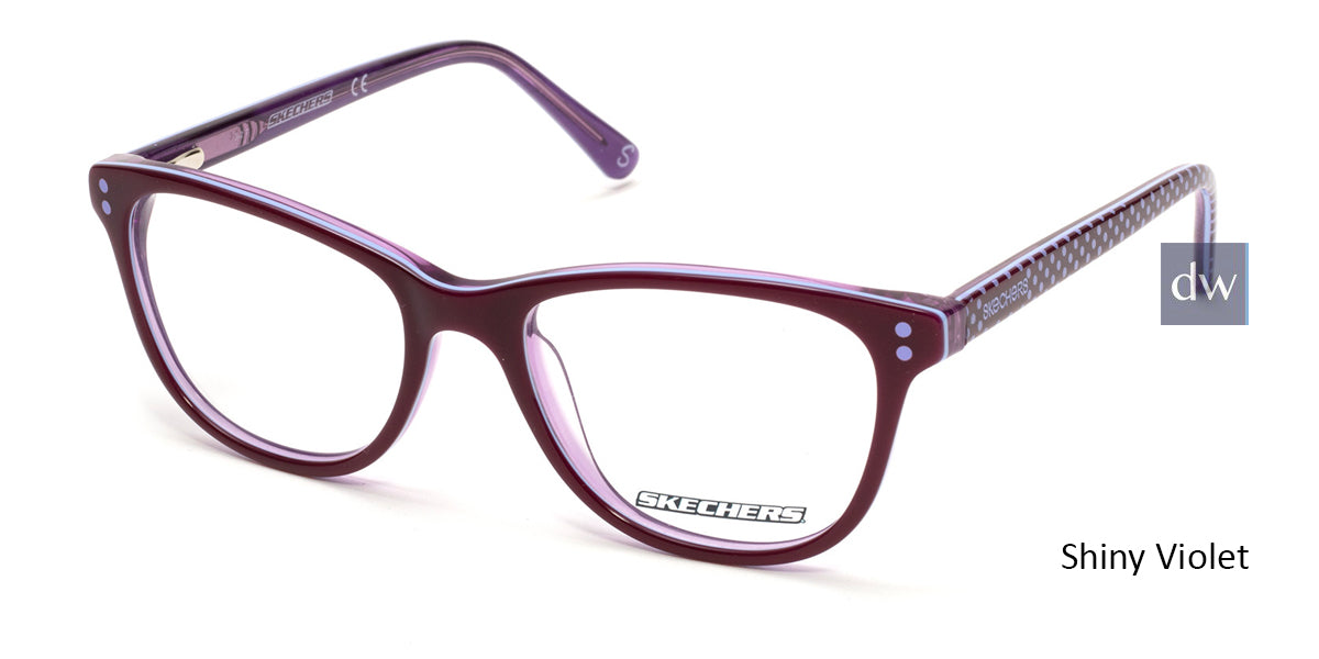 Shiny Violet Skechers SE1631 Eyeglasses