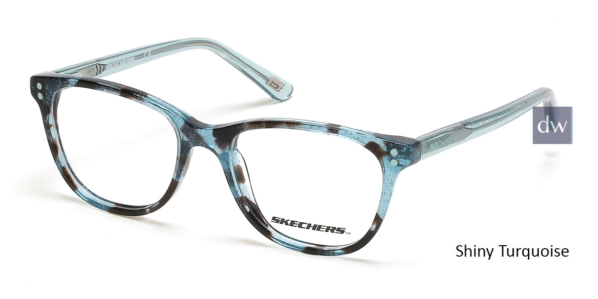 Shiny Turquoise Skechers SE1631 Eyeglasses