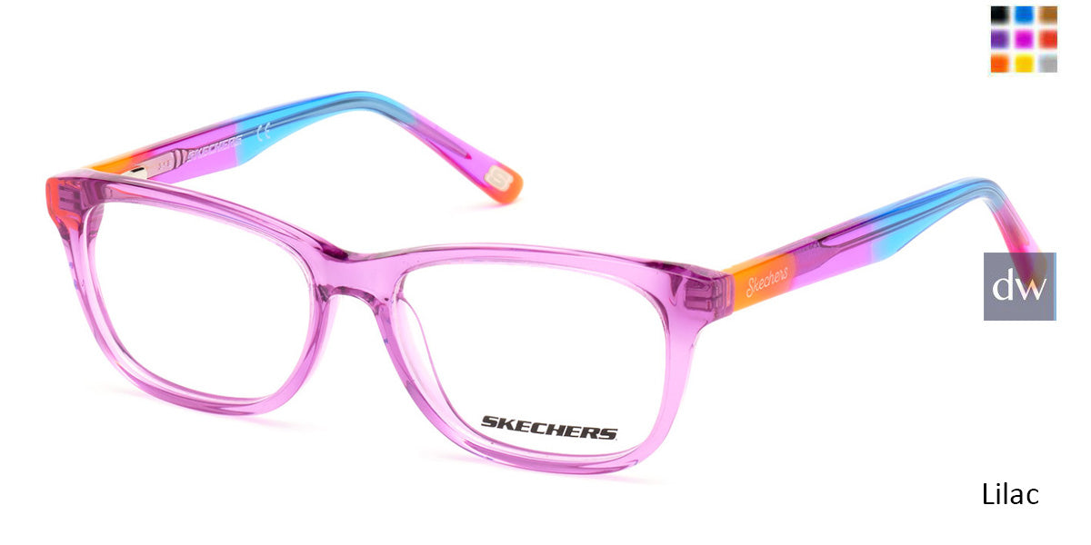 Lilac Skechers SE1643 Eyeglasses.