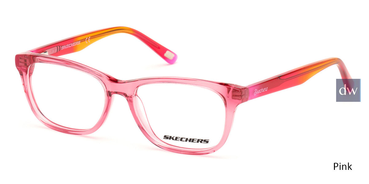 Pink Skechers SE1643 Eyeglasses.