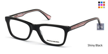 Shiny Black Skechers SE1644 Eyeglasses