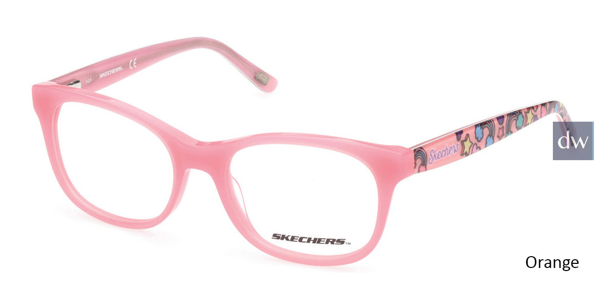 Orange Skechers SE1646 Eyeglasses - Teenager