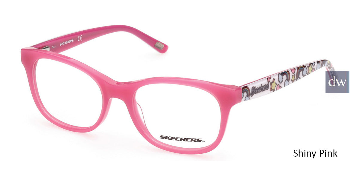 Shiny Pink Skechers SE1646 Eyeglasses - Teenager