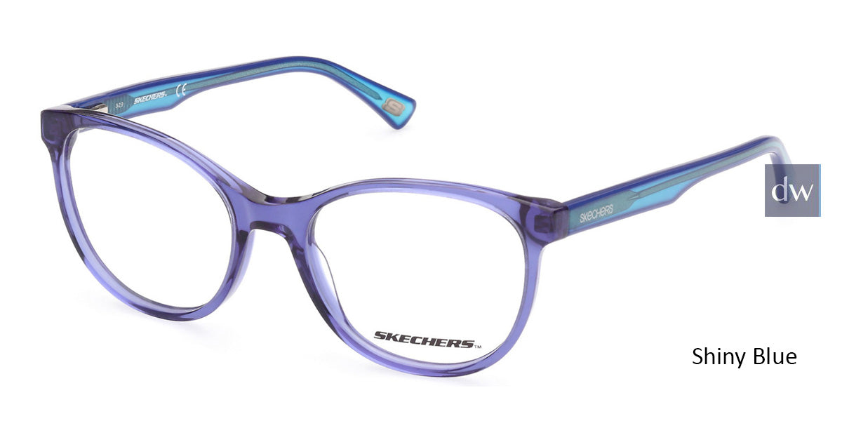 Shiny Blue Skechers SE1647 Eyeglasses
