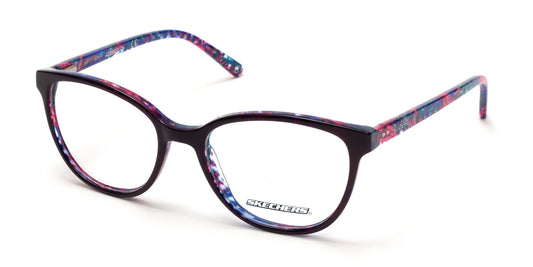 Shiny Black Skechers SE2137 Eyeglasses.