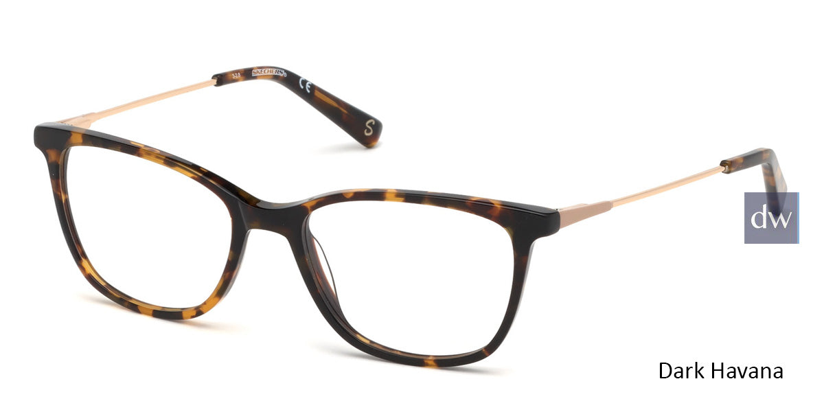 Dark Havana Skechers SE2142 Eyeglasses.