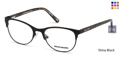 Shiny Black Skechers SE2153 Eyeglasses