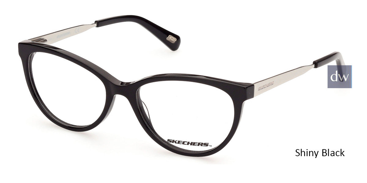 Shiny Black Skechers SE2169 Eyeglasses