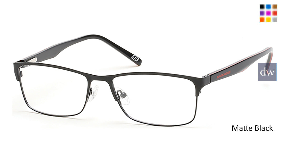 Matte Black Skechers SE3171 Eyeglasses.