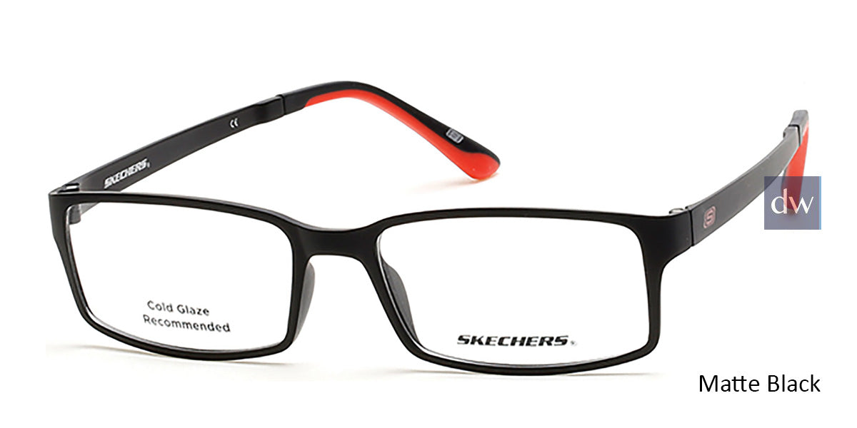 Matte Black Skechers SE3175 Eyeglasses.