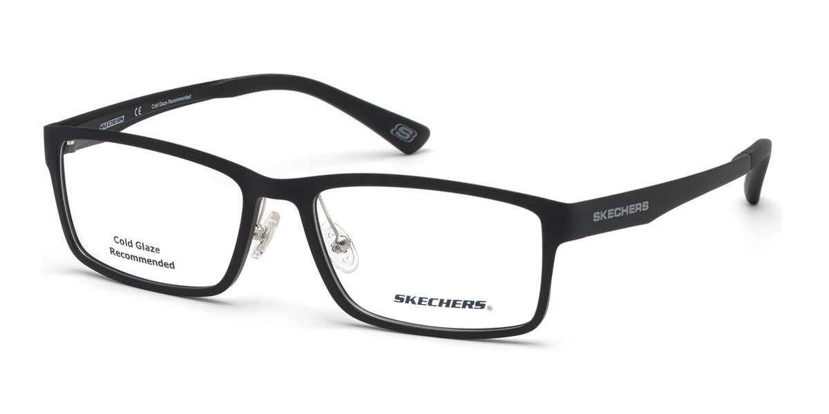 Matte Black Skechers SE3225 Eyeglasses.