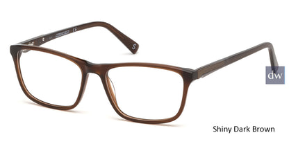 Shiny Dark Brown Skechers SE3231 Eyeglasses.