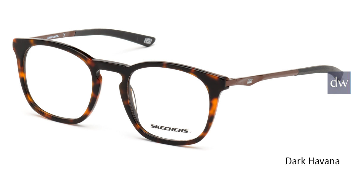 Dark Havana Skechers SE3244 Eyeglasses.