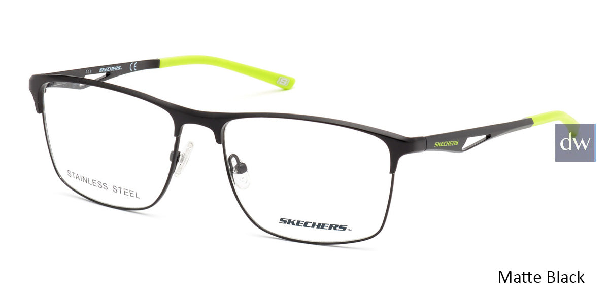 Matte Black Skechers SE3246 Eyeglasses.