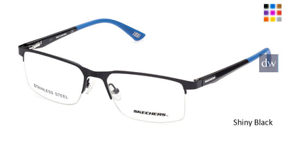 Shiny Black Skechers SE3306 Eyeglasses