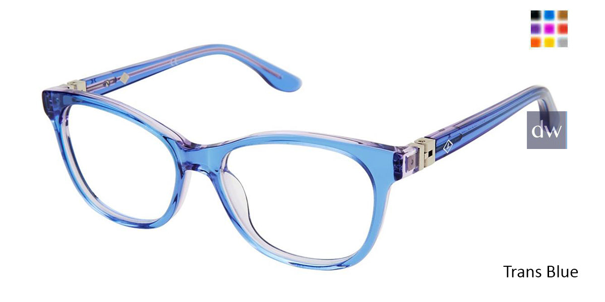 Trans Blue Sperry SEAFISH Girls Tween Eyeglasses - Teenager.