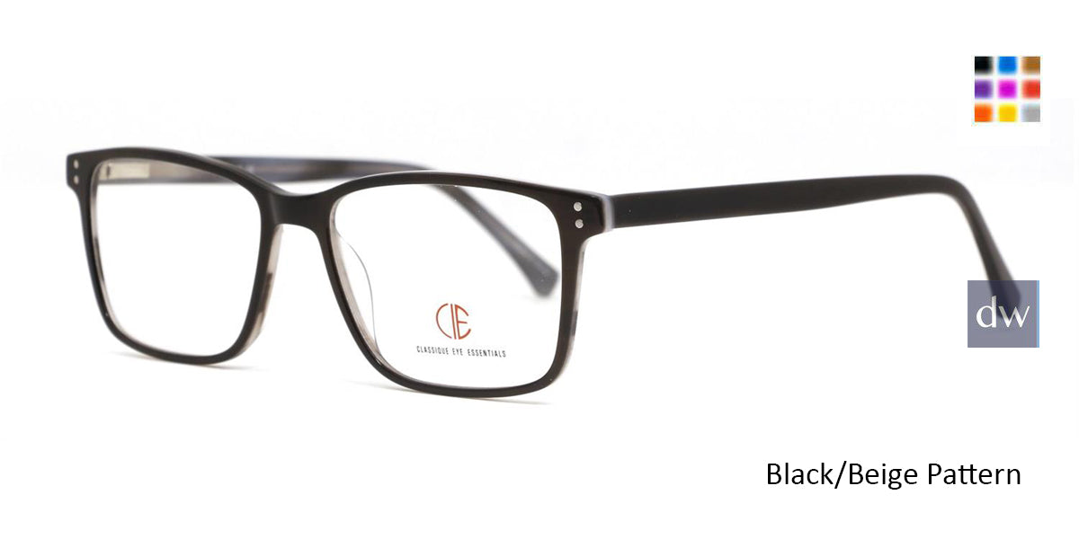 Black/Beige Pattern CIE SEC145 Eyeglasses.