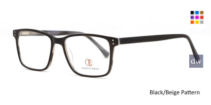 Black/Beige Pattern CIE SEC145 Eyeglasses.