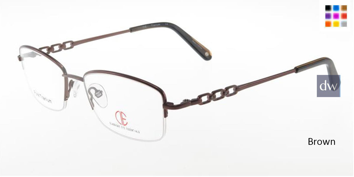 Brown CIE SEC324T Eyeglasses