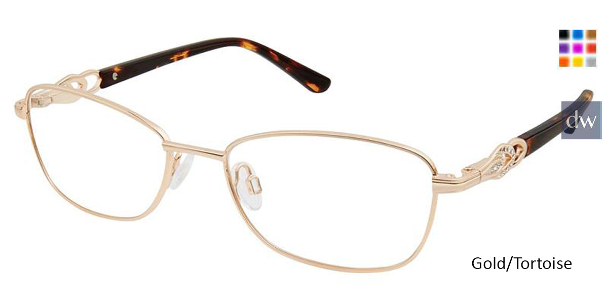 Gold Tortoise Superflex SF-530 Eyeglasses.