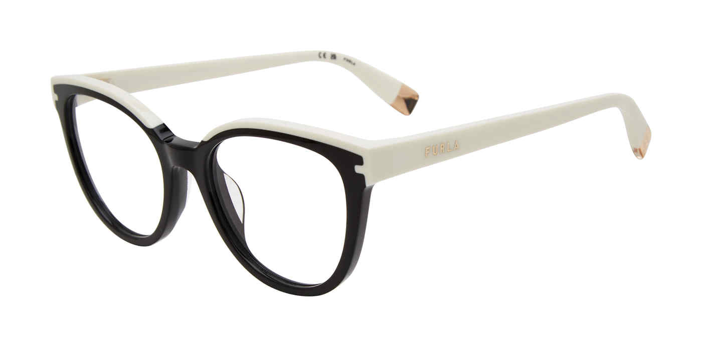 SHINY BLACK Furla VFU681 Eyeglasses