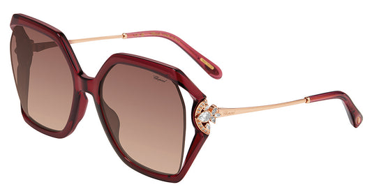 SHINY TRANSP PLUM 0D66        Chopard SCH407S Sunglasses