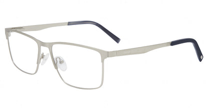 “Jones New York VJOM383 men's rectangle metal eyeglasses in Silver.”⠋