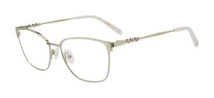Jones New York VJON507 Cat Eye Eyeglasses in Silver — women's full metal frame
