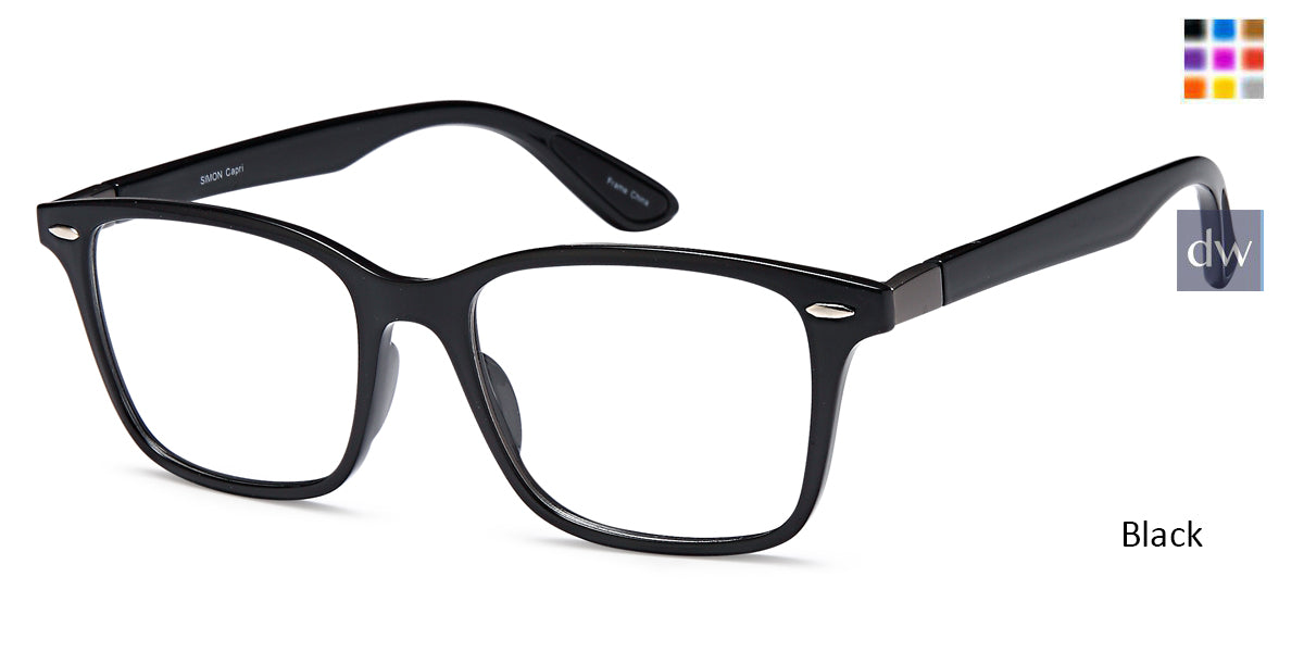 Black Capri Millennial Simon Eyeglasses.