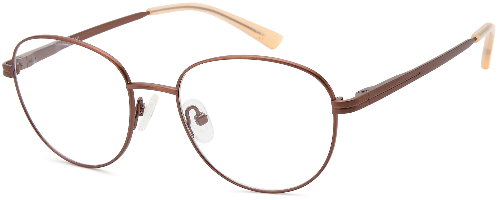 Brown:
Capri SIMPLY LITE SL111 Oval Eyeglasses in Brown — featherlight unisex metal frame
