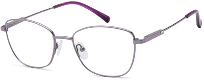 Violet:
Capri SIMPLY LITE SL112 Geometric Eyeglasses in Violet — bold women's metal frame
