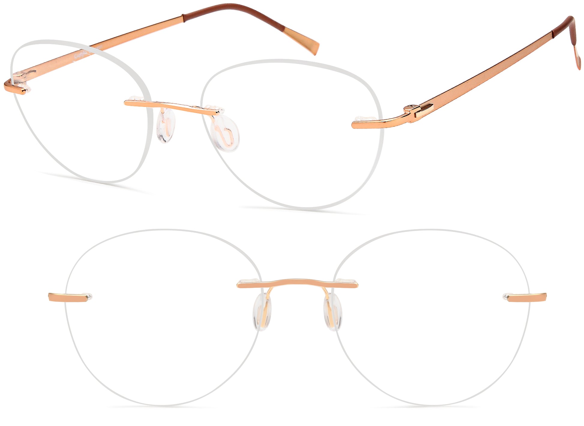 Rose Gold Capri Simply Lite SL 805 Eyeglasses.