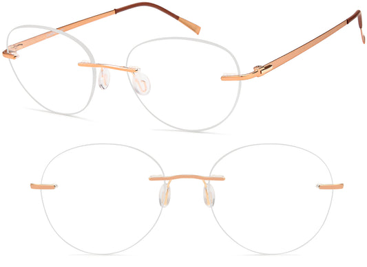 Rose Gold Capri Simply Lite SL 805 Eyeglasses.