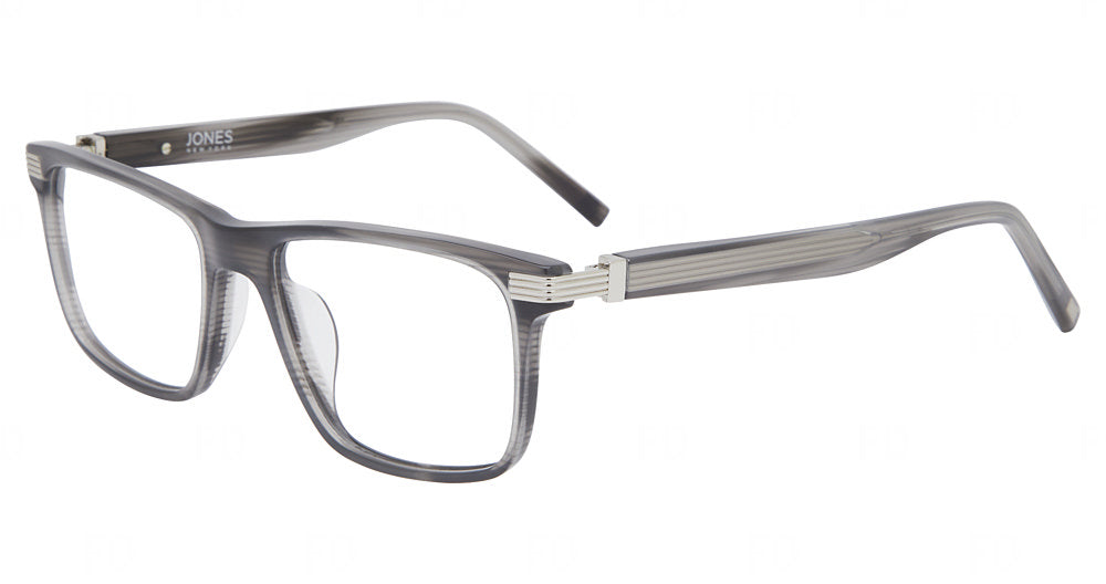 Jones New York VJOM570 men's square plastic eyeglasses in Smoke.