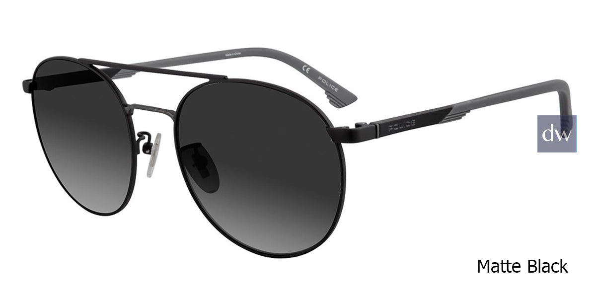 Matte Black Police SPL717 Sunglasses.