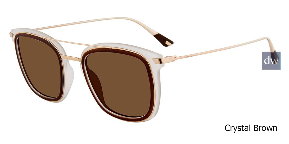 Crystal Brown Police SPL725 Sunglasses.