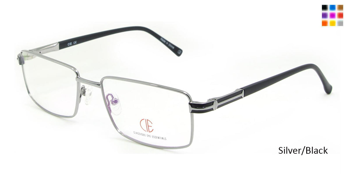 Silver/Black CIE SEC113 Eyeglasses.