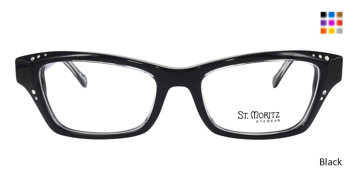 Black ST. Moritz APRIL Eyeglasses.