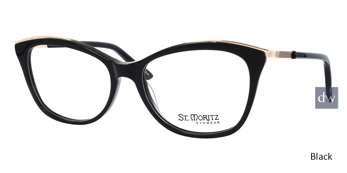 Black ST. MORITZ Belmont Eyeglasses