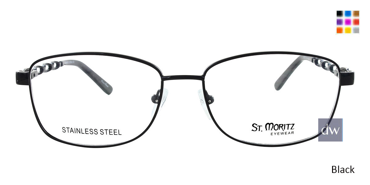 Black ST. Moritz BRANDI Eyeglasses.