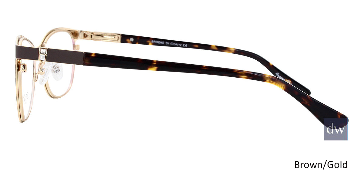 Brown/Gold ST. Moritz BROOKE Eyeglasses.