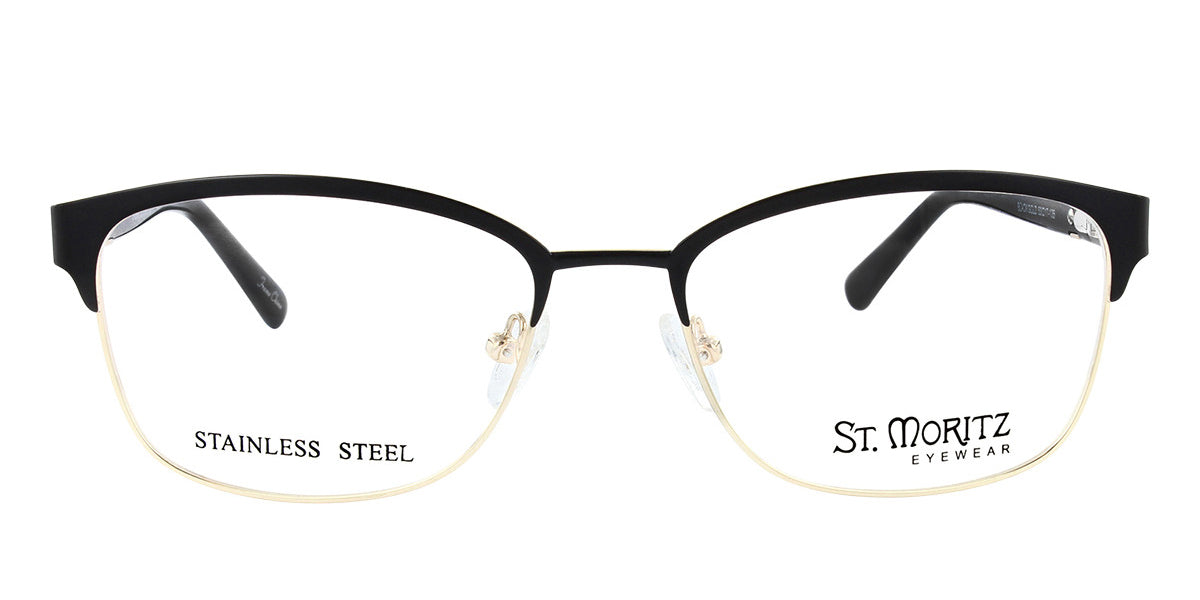 Black/Gold ST. MORITZ Cherie Eyeglasses.