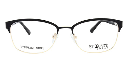 Black/Gold ST. MORITZ Cherie Eyeglasses.