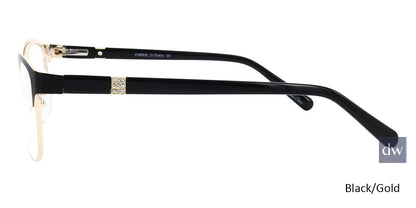 Black/Gold ST. MORITZ Cherie Eyeglasses.