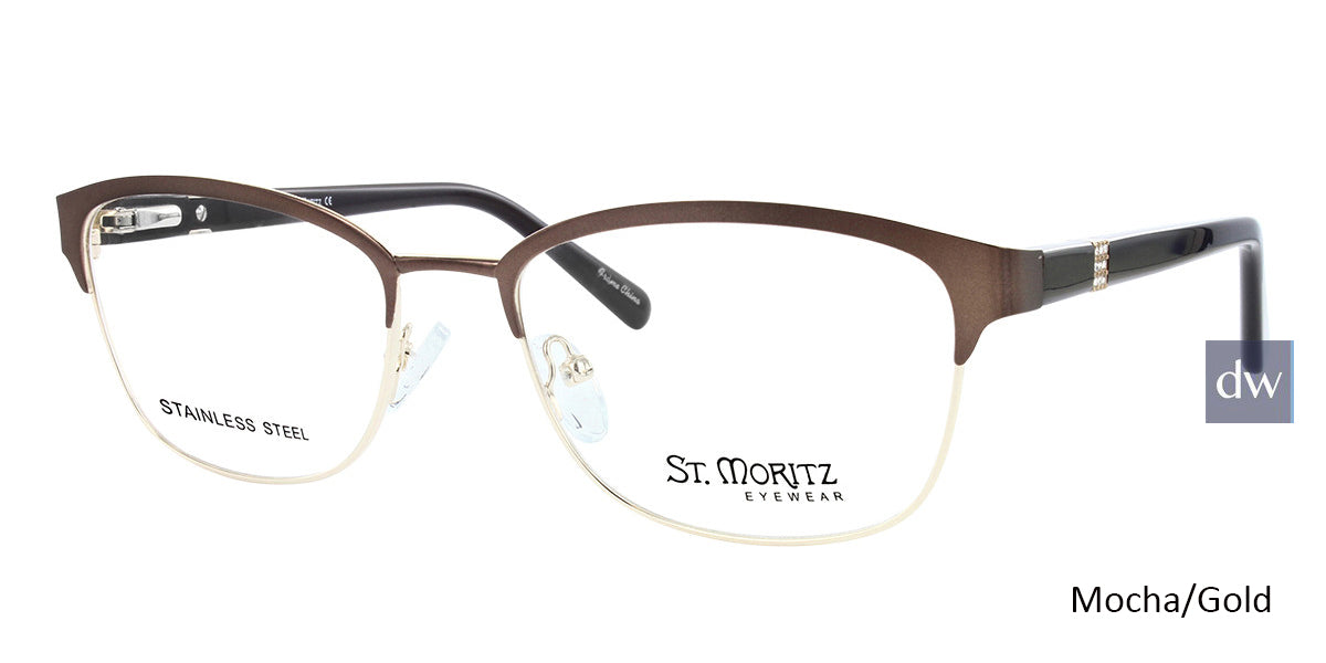 Mocha/Gold ST. MORITZ Cherie Eyeglasses.